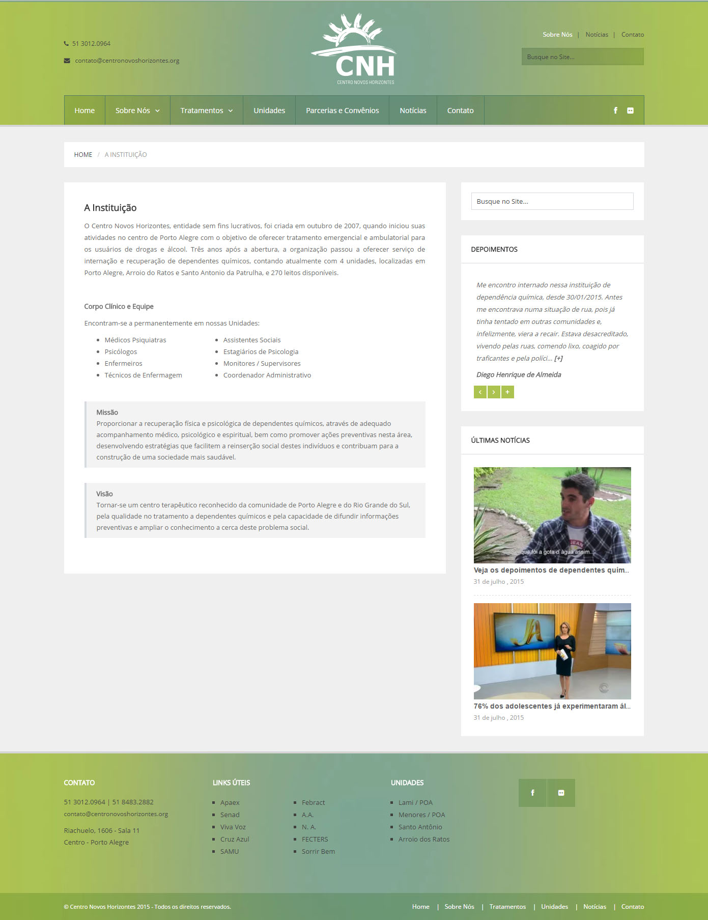 Sobre Nós / A Instituição